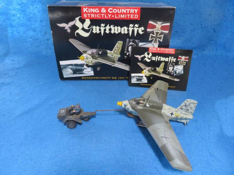 King & Country WWII Luftwaffe ME 163 KOMET jet, 1/30th, metal RETIRED