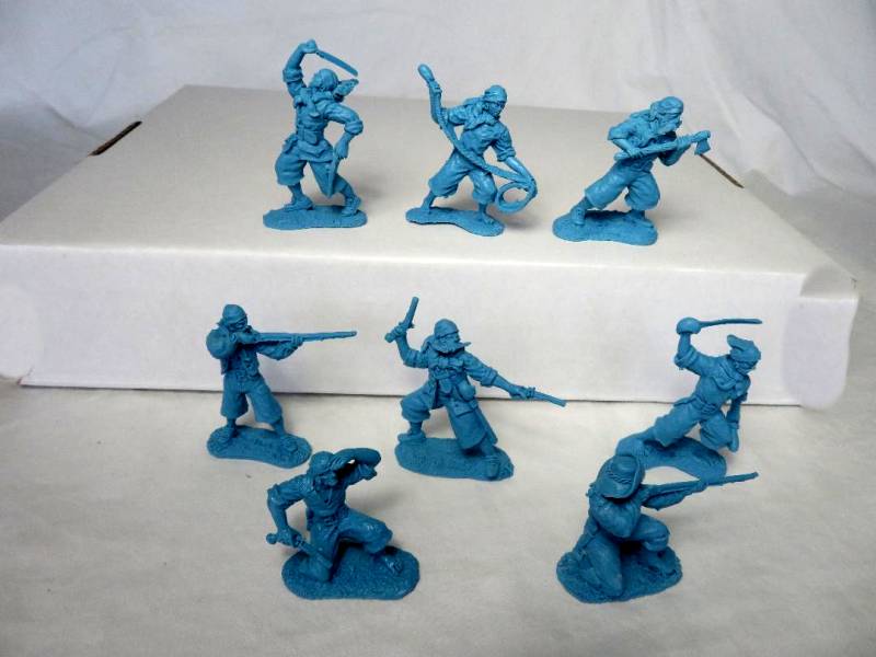 Post-Apocalyptic Pirates Сenturion Figures 5 Plastic Toy Soldiers 54mm Tehnolog 