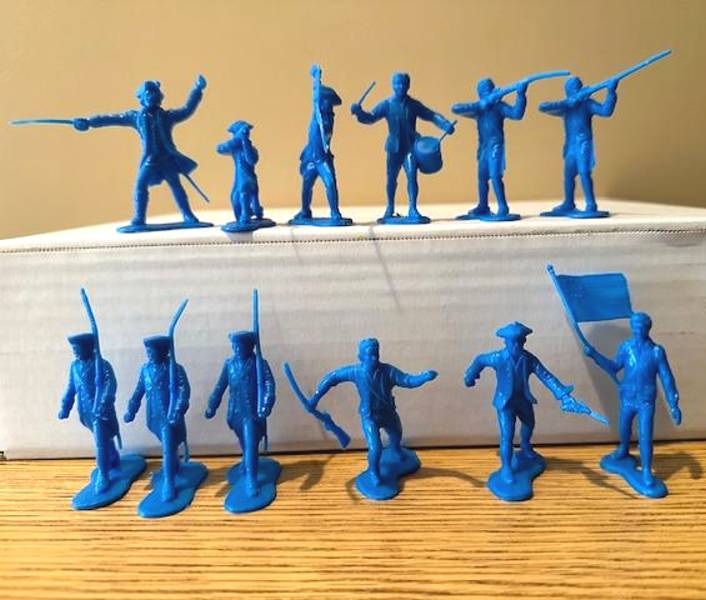 MXR108B Rev. War colonials (54MM) 12 in all 9 poses 