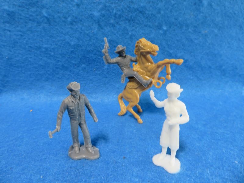 Marx Roy Rogers set of character figures + horse, 54mm, plastic