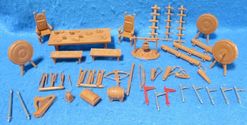 Medieval Castle Accessory Set -- 48 pieces<FONT COLOR=#CC0000>(54mm) </FONT>