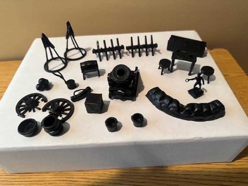 Marx 24 piece Civil War Accessories group 