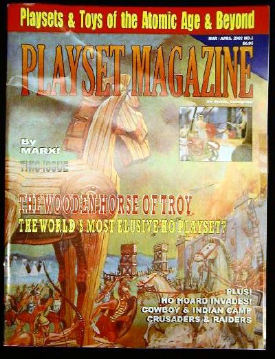 Playset Magazine issue #2 ''MARX The Wooden Horse Of Troy and Cowboy and Indian Camp playset''
