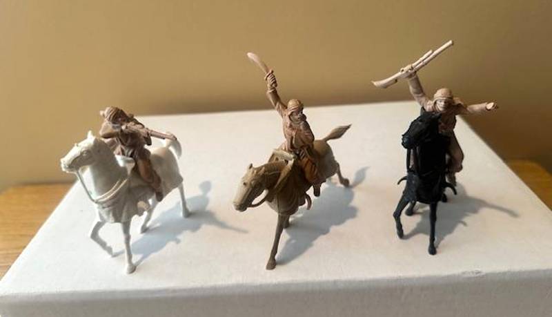 Reamsa Mounted Arab Warriors (60MM) 3 figures in 3 poses plus 3 horses