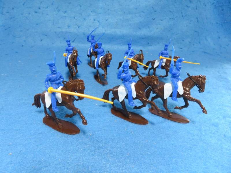 Timpo Napoleonic French cavalry X 8 with airfix horses, 54mm
