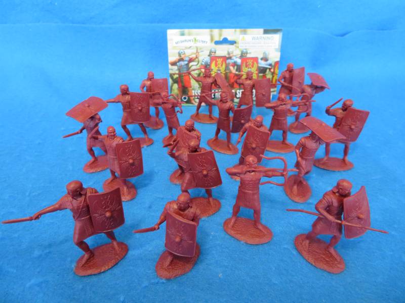 Ancient Imperial Roman infantry,1/32, 20 figures in 8 poses red