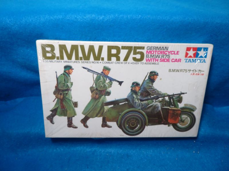 Tamiya WWII German B.M.W.R75 motorcycle, mint sealed from 1980's,1/35