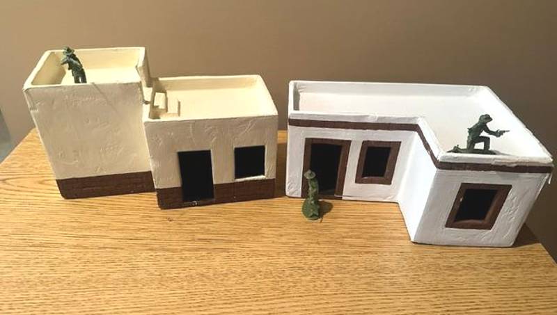Custom Made Southwestern Style buildings 54MM