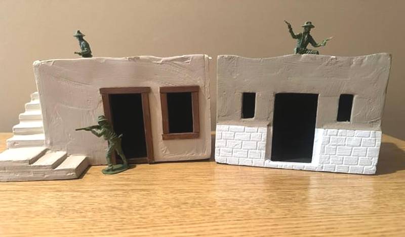 Custom made Southwester style 54MM buildings