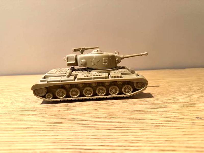 Marx Original and very rare M51 Tank in tan with mounted machine gun