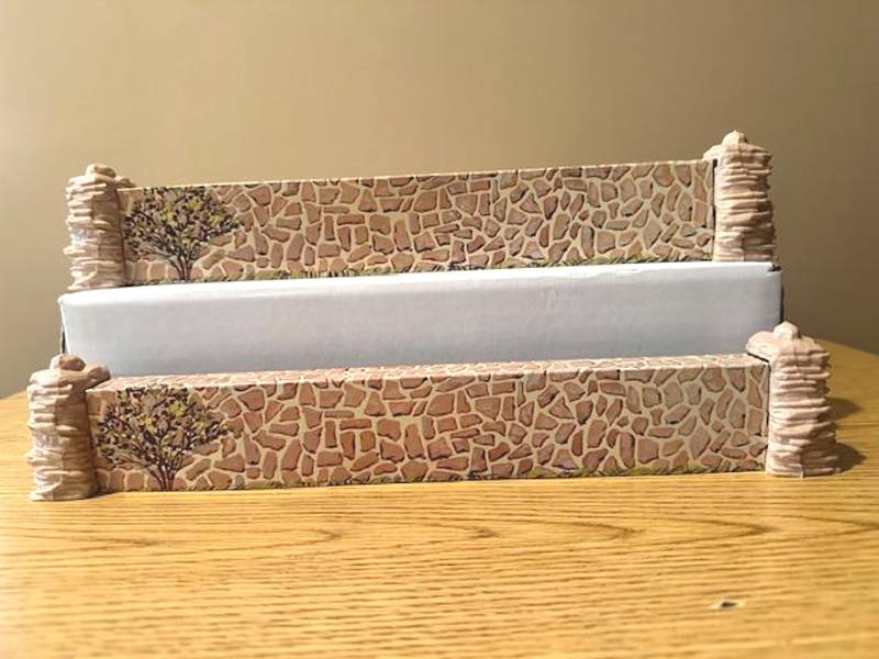 Marx, Vintage Revolutionary War tin litho Stone Walls with end caps