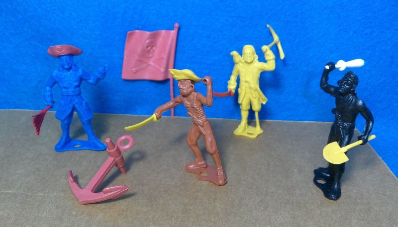 MPC Pirates (original) All 4 poses w/10 accessories (colors vary)   <font color=#CC0000>(54mm) </FONT>