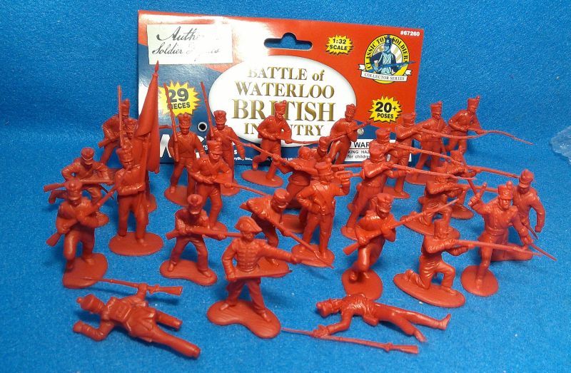 Waterloo British or Alamo Mexican infantry 29 fig's RED
